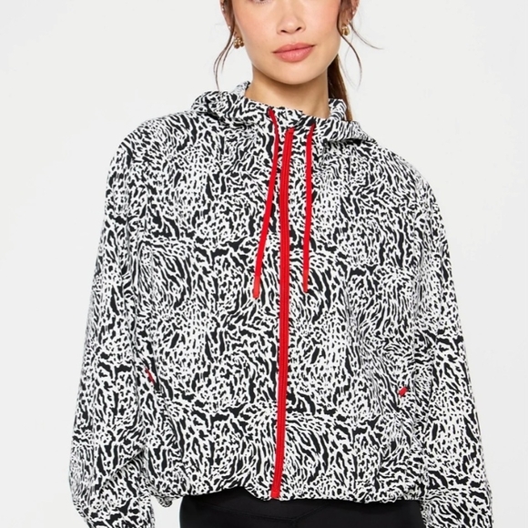 Fabletics Jackets & Blazers - Fabletics Monochrome Animal Print Jacket